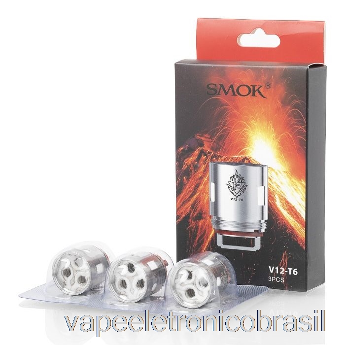 Bobinas De Substituição Vape Vaporesso Smok Tfv12 E Bobina Sêxtupla Rba 0,17ohm V12-t6 (pacote Com 3)